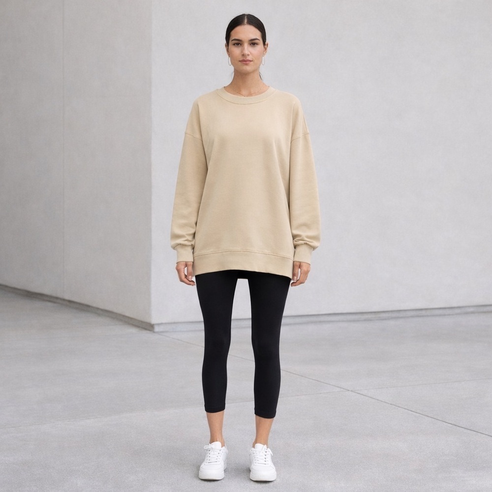 Lululemon Perfectly Oversized Crew Pullover Sweatshirt in Trench Size 16